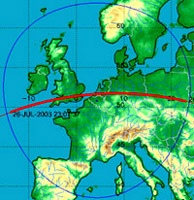 Passage de l'ISS au dessus de l'Europe du Nord