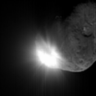 Deep Impact : collision avec la comte Tempel 1. Source : NASA/JPL-Caltech/UMD