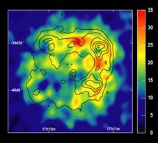 Image d'une supernova en rayons cosmiques 