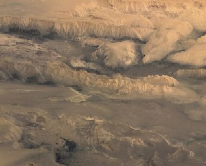 Valles Marineris vue par Mars Express. Source : ESA/DLR/FU Berlin (G. Neukum)